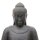 XL Buddha statue sitting "earth", 150 cm, stone figure, garden deco, black antique, frost-proof
