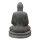 XL Buddha statue sitting "earth", 150 cm, stone figure, garden deco, black antique, frost-proof