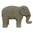 Elefant mit aufwendiger Verzierung, L 100 cm, Steinfigur,...