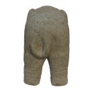 Elephant with elaborate carving, L 100 cm, stone figure, hand carved from lavastone, garden deco, frost-proof