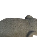 Elephant with elaborate carving, L 100 cm, hand carved from basanite