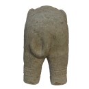 Elephant with elaborate carving, L 100 cm, hand carved from basanite
