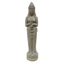 Stehende Dewi-Figur "Chakra", 125 - 150 cm, Steinfigur, Steinmetzarbeit aus Naturstein (Basanit), Garten-Deko, frostfest