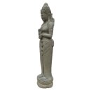 Stehende Dewi-Figur "Chakra", 125 - 150 cm, Steinfigur, Steinmetzarbeit aus Naturstein (Basanit), Garten-Deko, frostfest