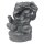 Sitting Ganesha statue, 40 cm, stone figure, garden deco, black antique, frost-proof