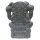 Sitting Ganesha statue, 40 cm, stone figure, garden deco, black antique, frost-proof