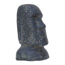 Moai-Statue, Osterinsel-Kopf, 20 cm, Steinfigur, Garten-Deko, schwarz antik, frostfest