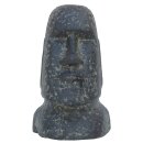 Moai Statue, Easter Island Head, 20 cm, stone figure, garden decoration, black antique, frost proof